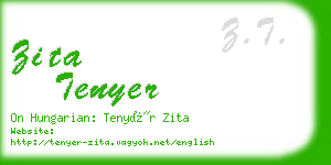 zita tenyer business card